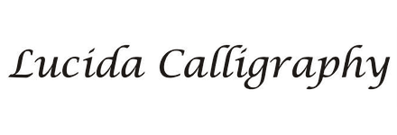 Lucida Calligraphy