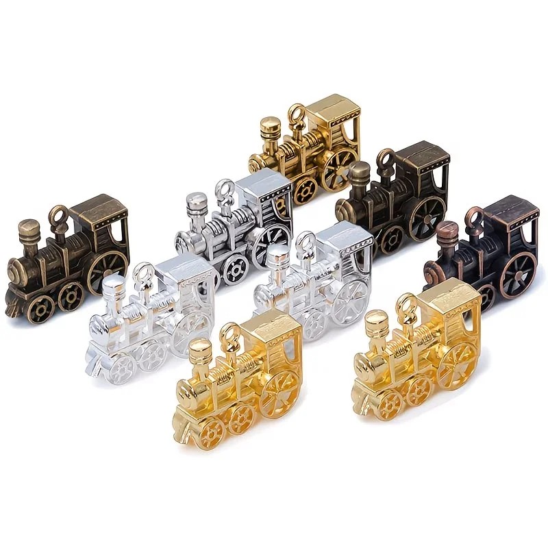 Set of 9 metal train markers in six finishes