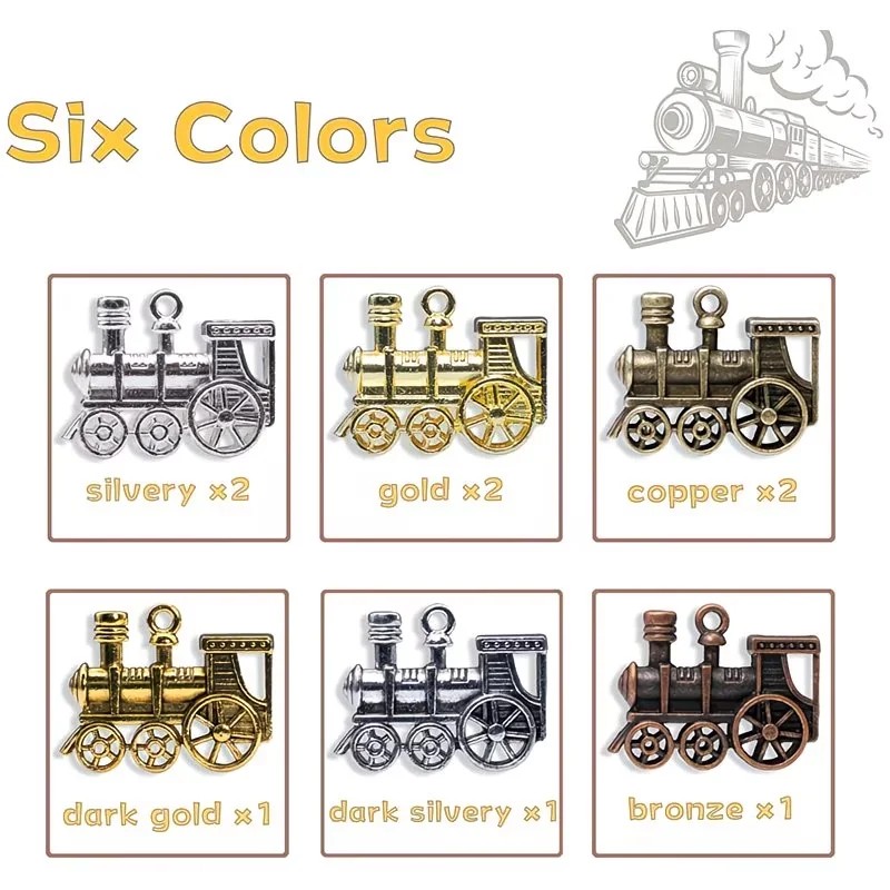 Six finishes: silver, gold, copper, dark gold, dark silver and bronze